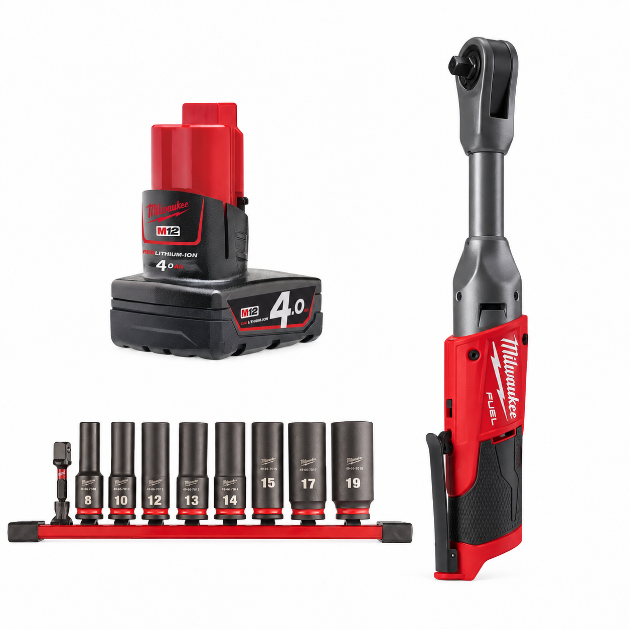 Milwaukee M12 Fuel Rachet & Socket Set